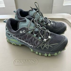 La Sportiva | Bushido II GTX Trail Running Shoes - Grey/Blue Womens 8.5